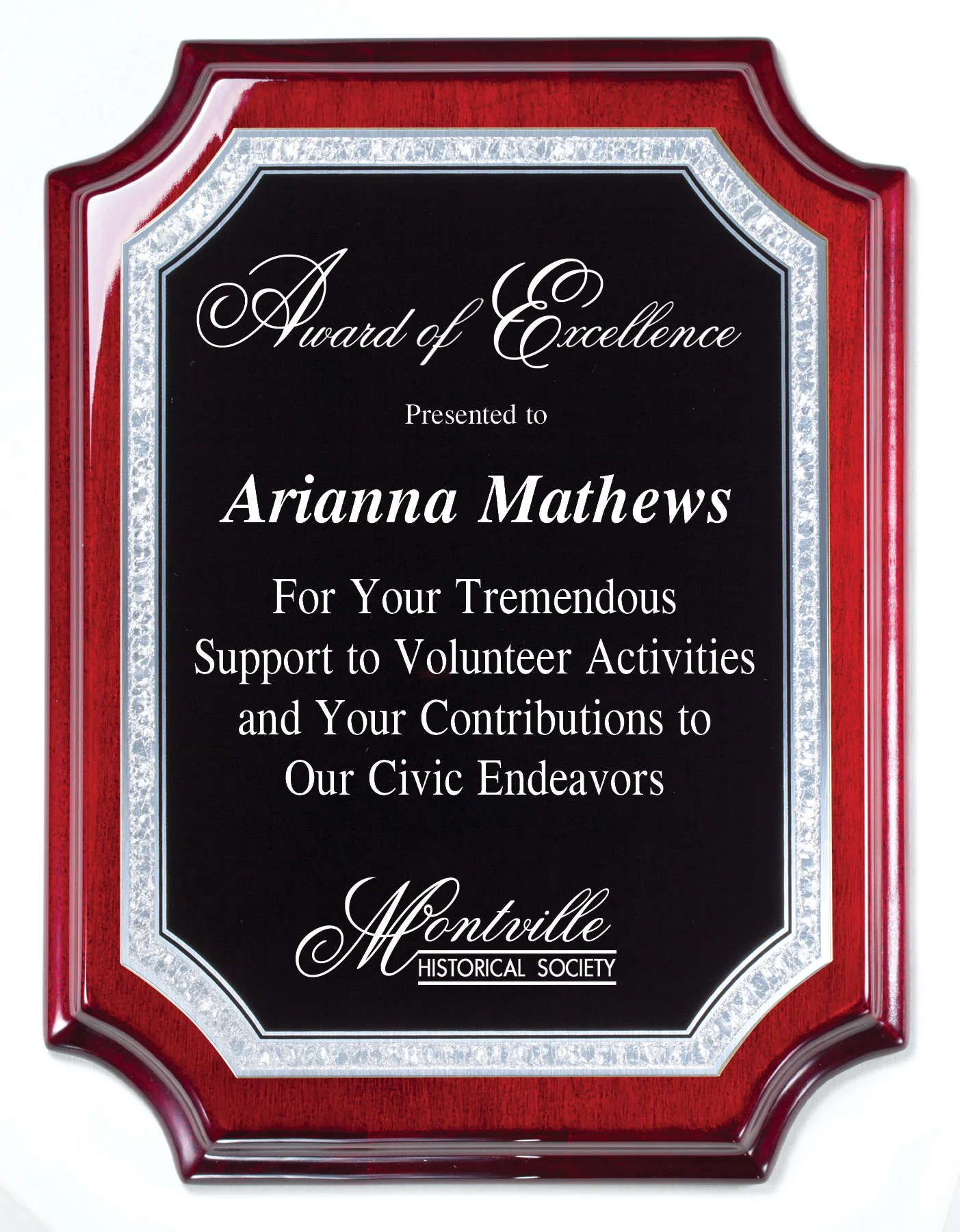 The Carlisle Plaque - Black Aluminum Plate 2 Sizes (2 Custom Options)