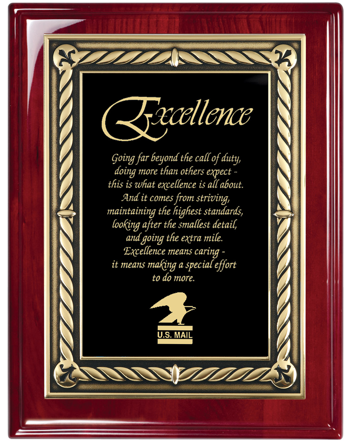 Leeds Gold Rosewood Plaque- 2 Sizes (2 Custom Options)