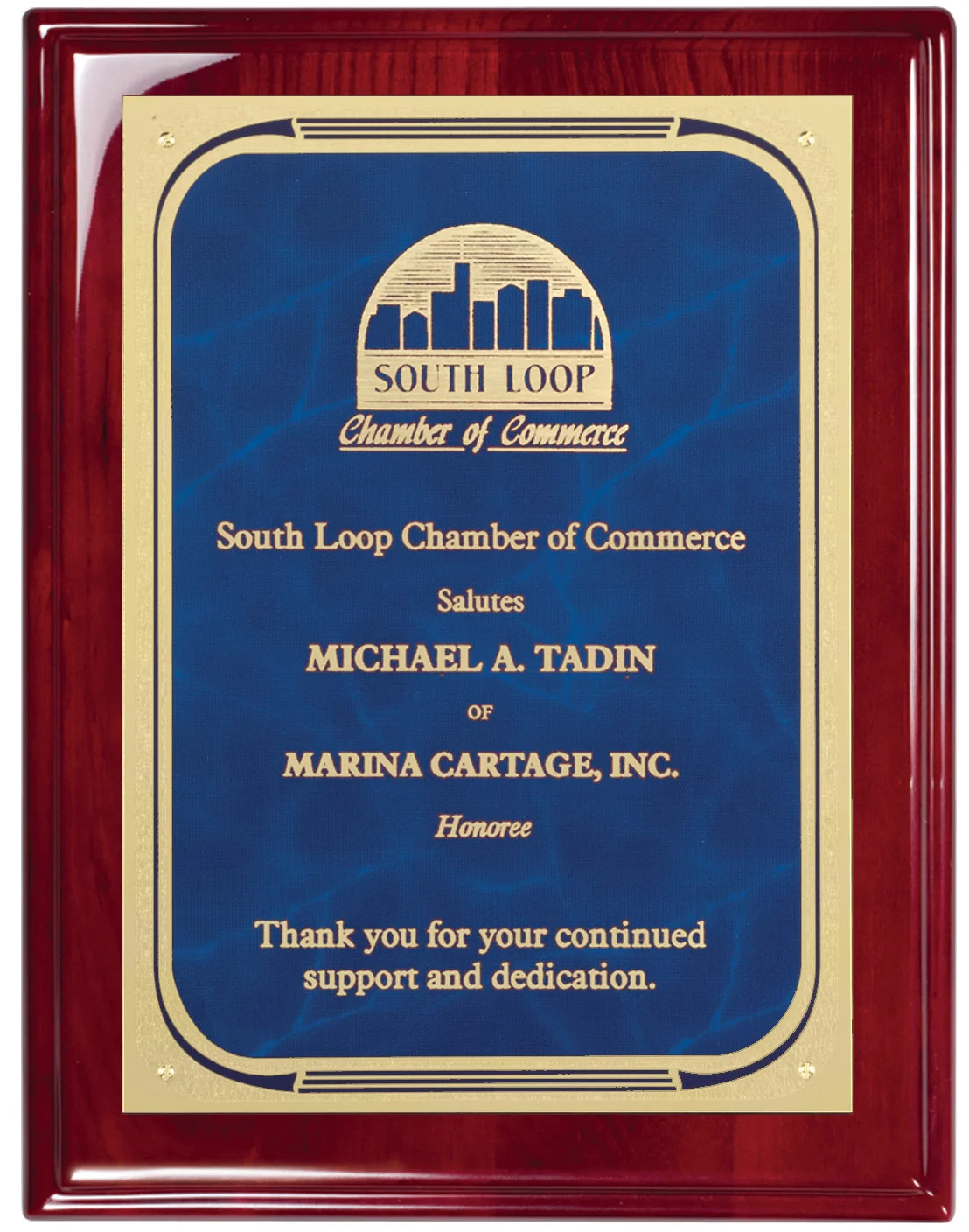 The Corporate Rosewood Plaque/Blue Framed Plate- 2 Sizes (Includes Engraving)