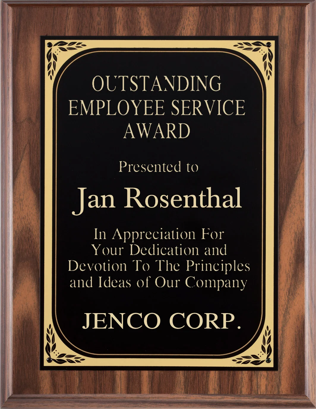 The Marco Plaque Black Brass Plate- 2 Sizes (2 Custom Options)