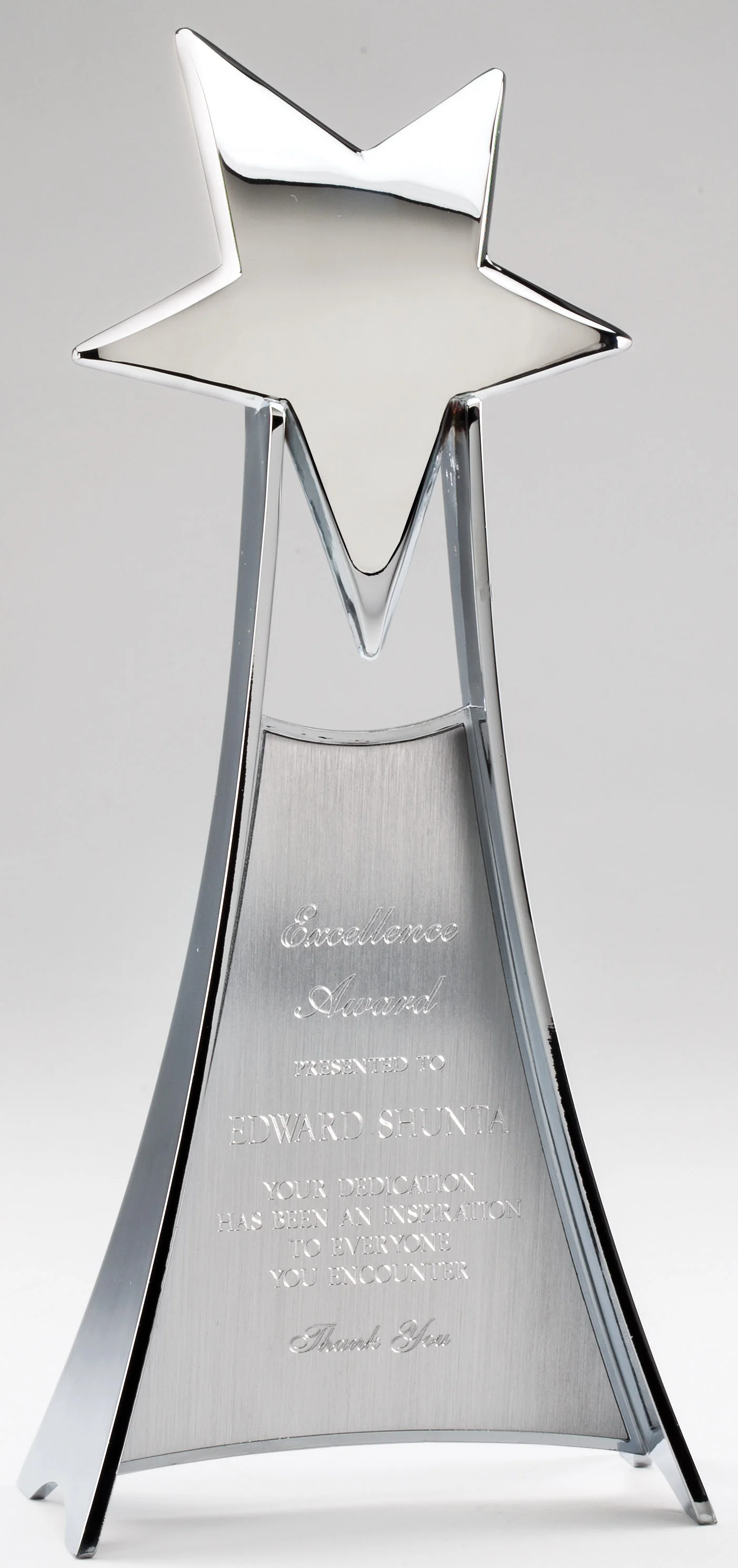Die Cast Metal Star Award 11" SILVER (Includes Engraving)