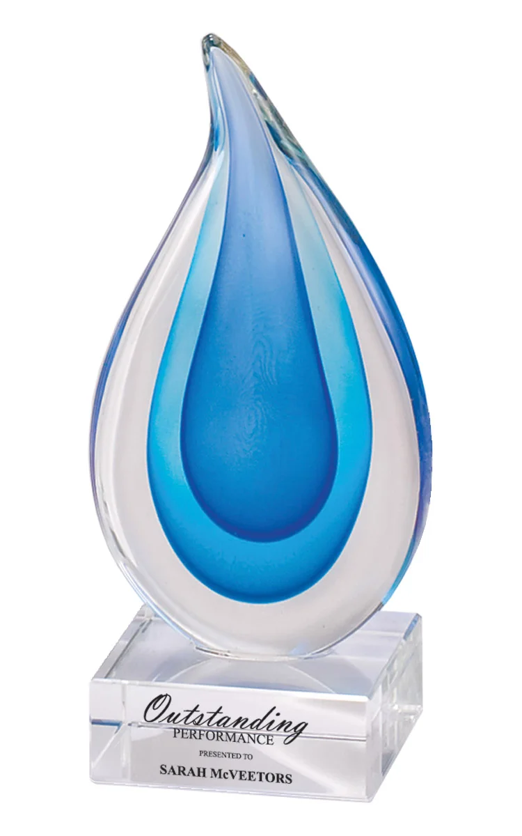 Aquina Glass Award 3 Sizes (Includes Engraving)