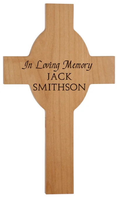 8" x 13.625" Red Alder Cross (Includes Engraving)