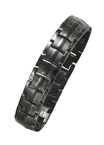 Black Stainess Steel Magnetic Bracelet 8”-8.5” long, 13 mm wide