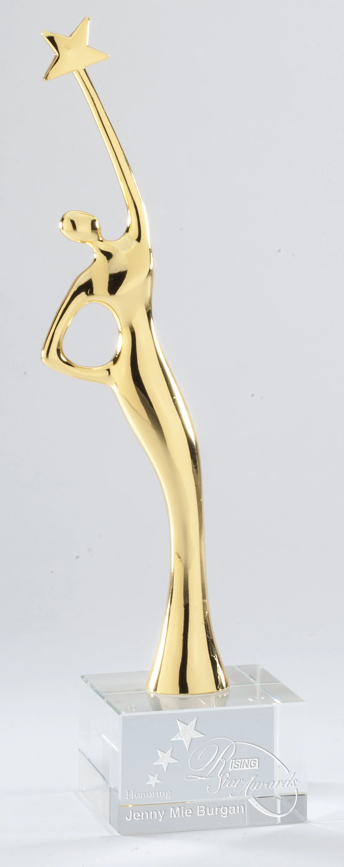 Lady Star Golden Crystal Achievement Award 9.5" (Includes Engraving)