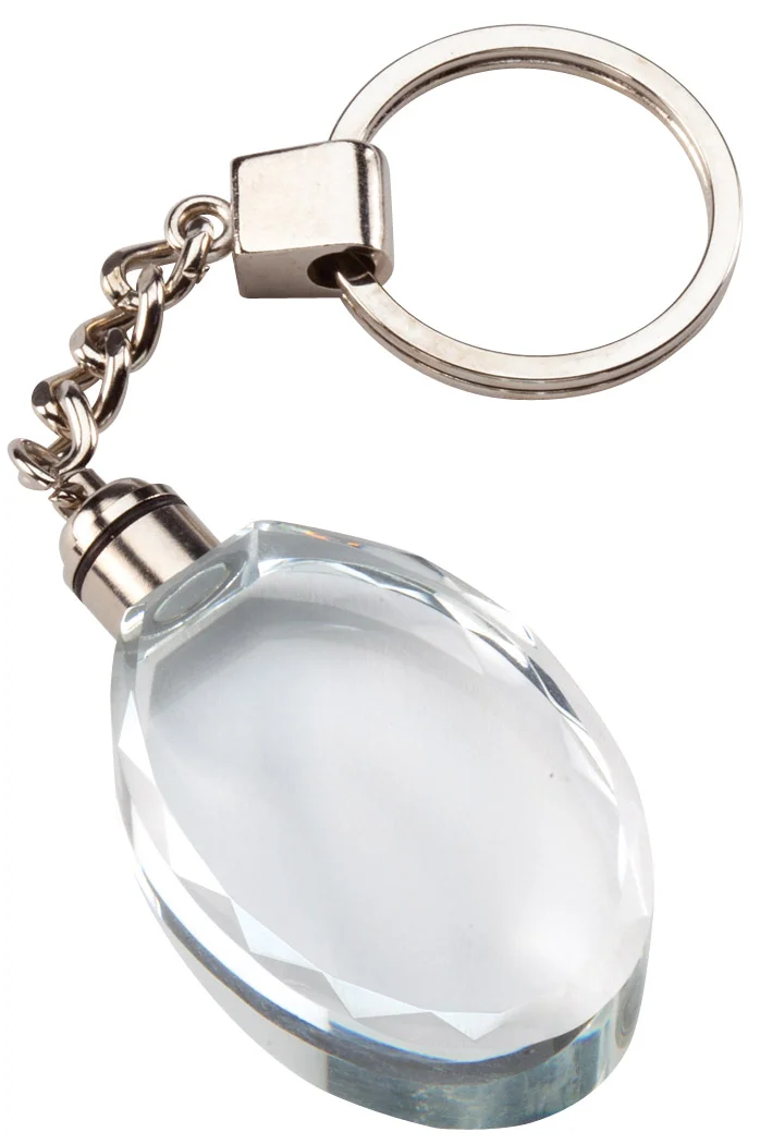 Oval Crystal Keychain (Includes Engraving)