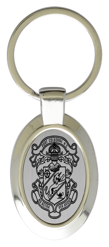 Zinc School Oval Key Chain 1.25"x 1" (Includes Engraving)
