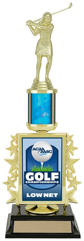 Superstar Golf Ribbon Star Trophy 13" (Includes Engraving)