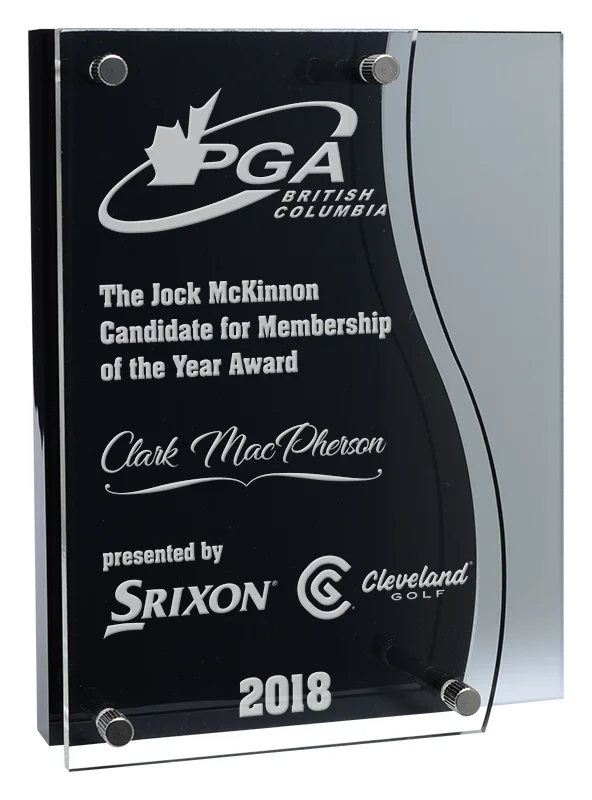 Laguna Black Golf Acrylic Award- 3 Sizes (Engraving Included)