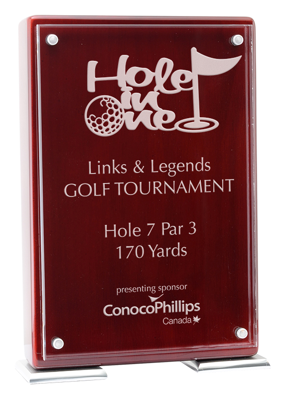 Vista Rosewood Golf Acrylic Award- 2 Sizes (Engraving Included)