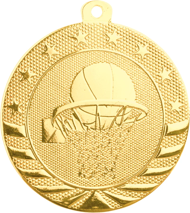 Bright Basketball Starbrite Medal 2" (Includes Ribbon)