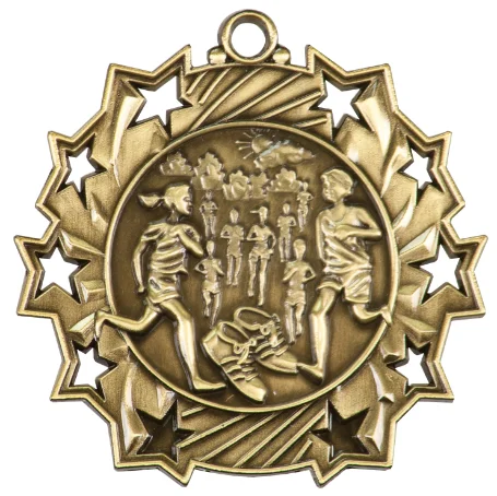 Cross Country Ten Star Medal 2.5" (Includes Ribbon)