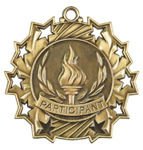 Participant Ten Star Medal 2.25" (Includes Ribbon)