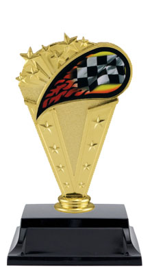 Racing Flag Trophy 7" (Includes Engraving)