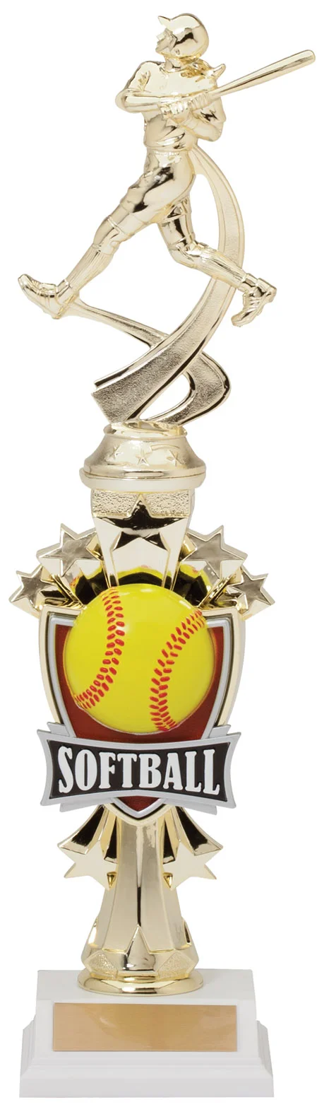 Softball Motion Trophy 14" (Includes Engraving)