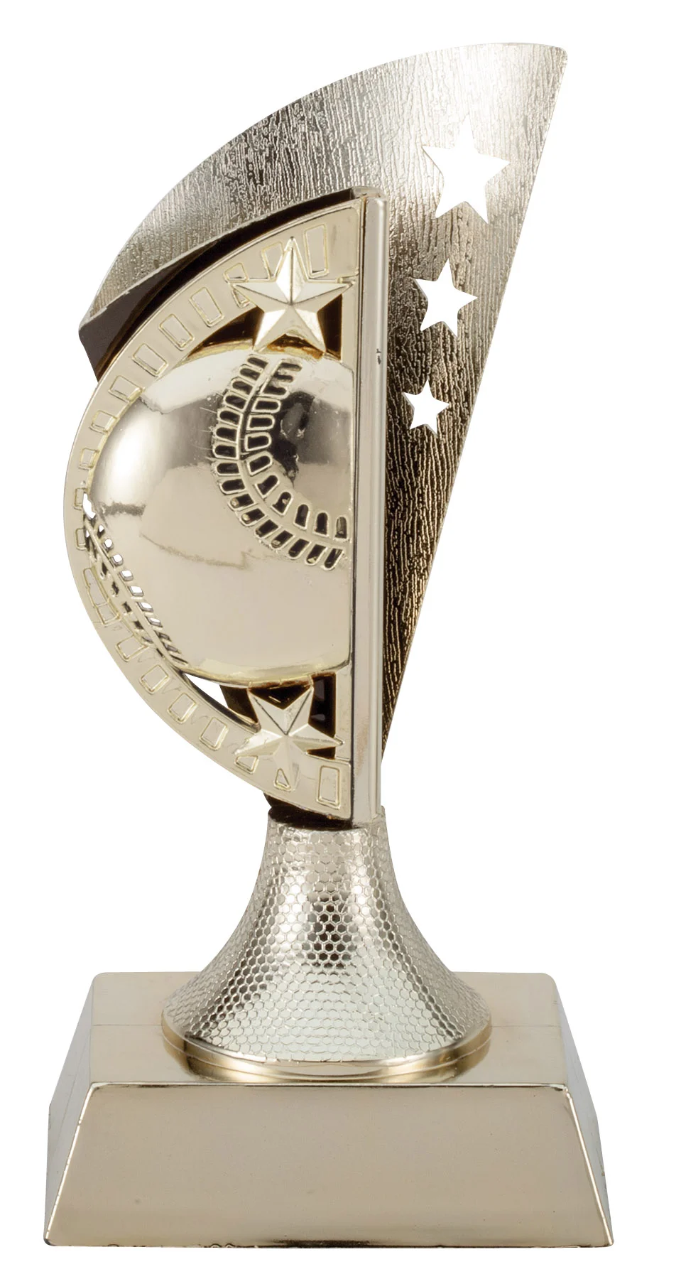 Gold Star Baseball Trophy - Weighted 6" (Includes Engraving)