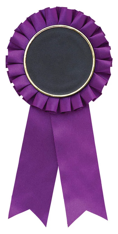 Purple Rosette 6.5" (with Custom Sticker)
