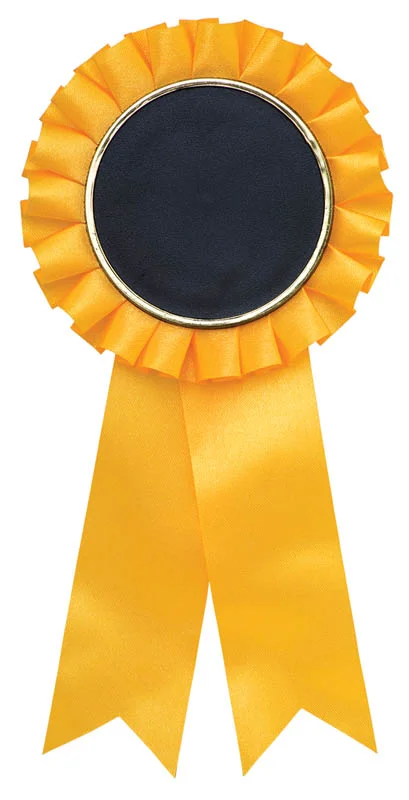 Yellow Rosette 6.5" (with Custom Sticker)