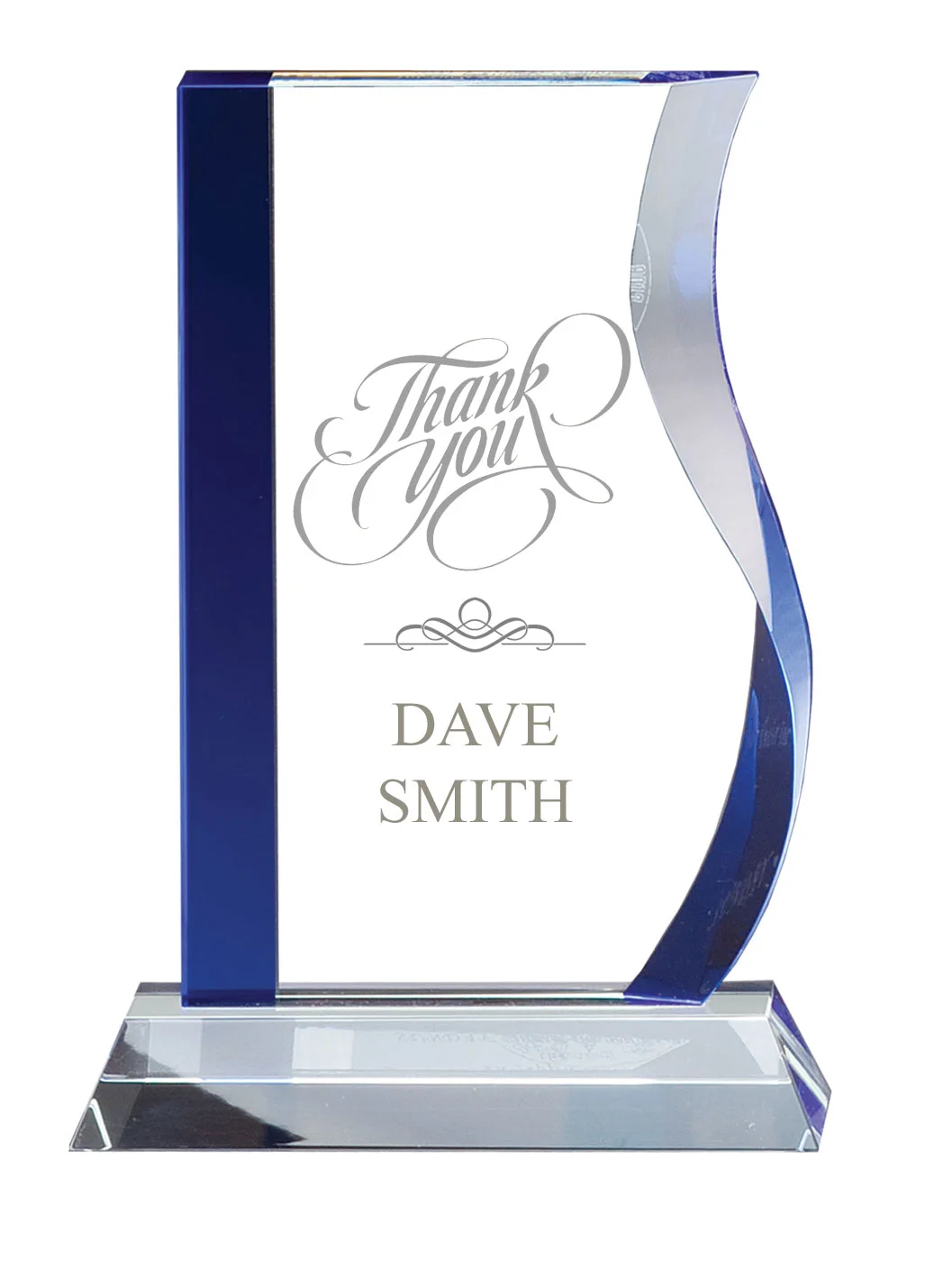 Blue Circle Wave Award- 3 Sizes (Engraving Included)