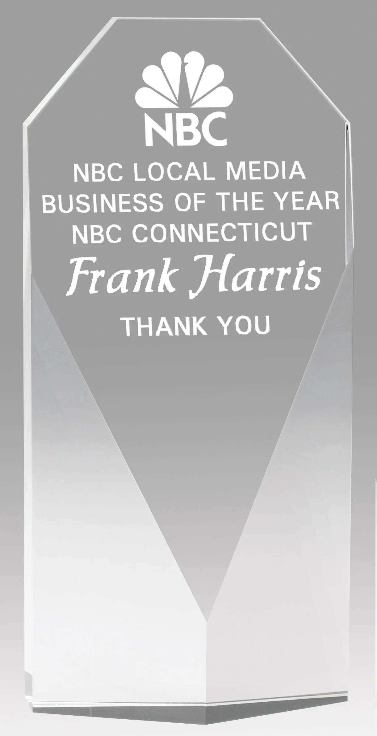 The Terrace Crystal Award- 2 Sizes (Includes Engraving)