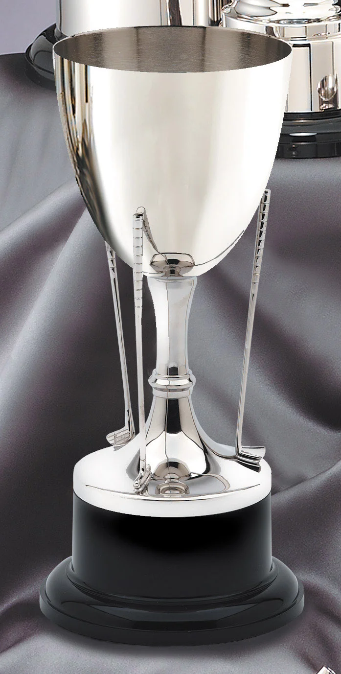The Ridgewood Nickel Plated Golf Cup- 3 Sizes (Includes Engraving)