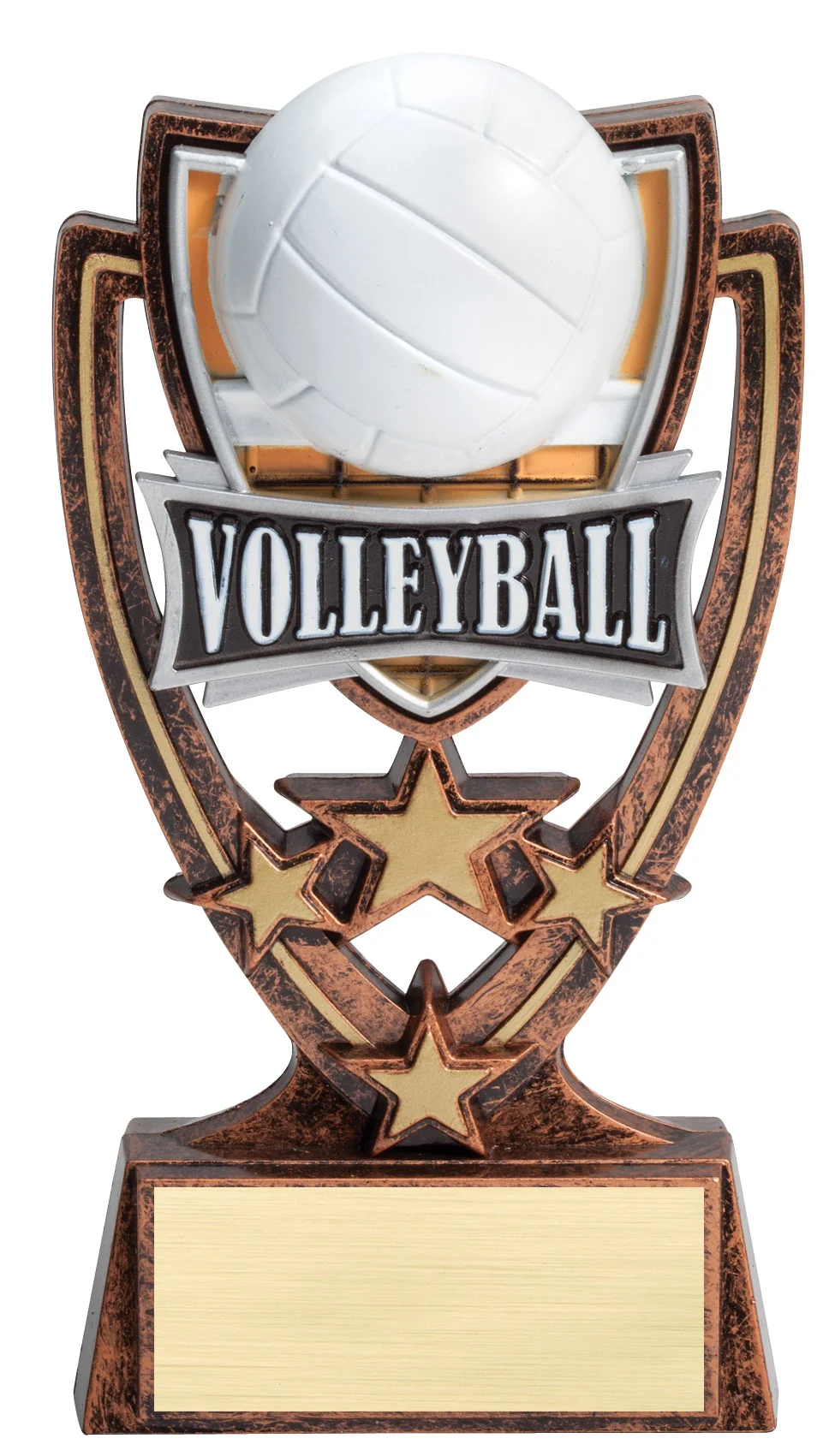 Sport Theme Volleyball Trophy  6" Weighted! (Includes Engraving)