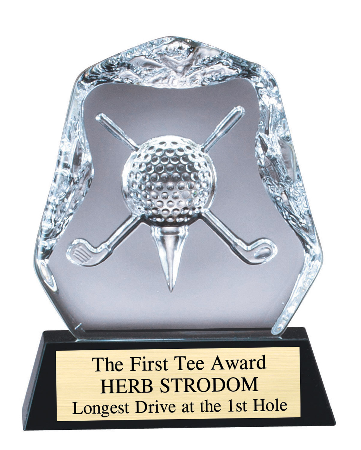 The Iceberg Golf Crystal Award- 3 Sizes (Includes Engraving)