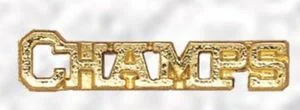 Champions Metal Clutch Back Chenille Pin