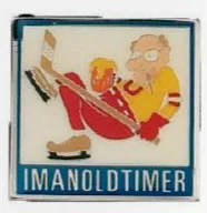 Old Timer Hockey Lapel Pin