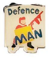Defenceman Hockey Lapel Pin