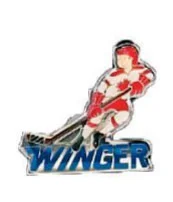 Hockey Winger Lapel Pin