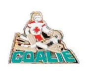 Goalie Hockey Lapel Pin
