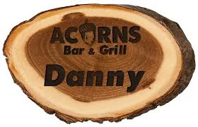 3" x 2" Old West Log Elmwood Oval Badge