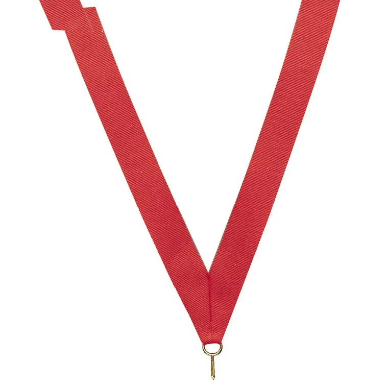 Red Ribbon with snap clip 7/8"