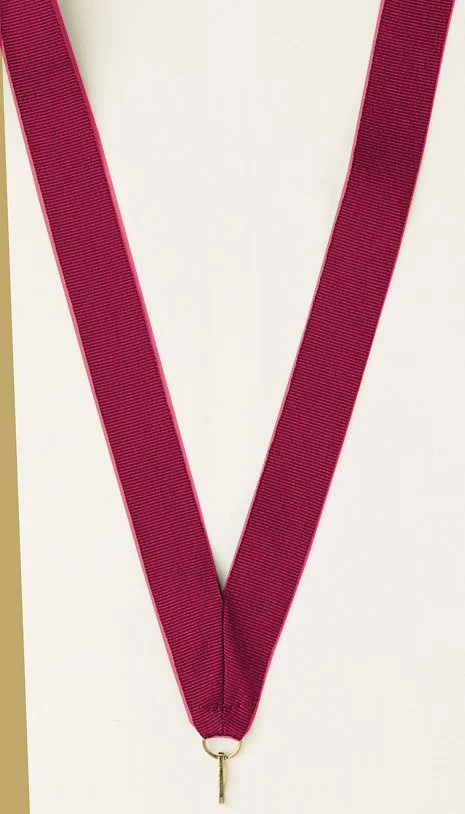 Maroon Ribbon with snap clip 7/8"