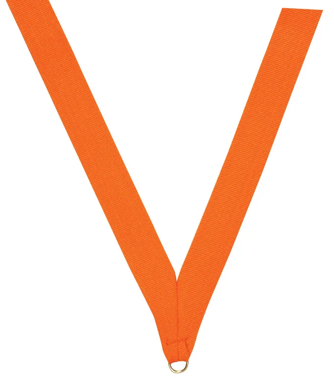 Orange Ribbon with snap clip 7/8"