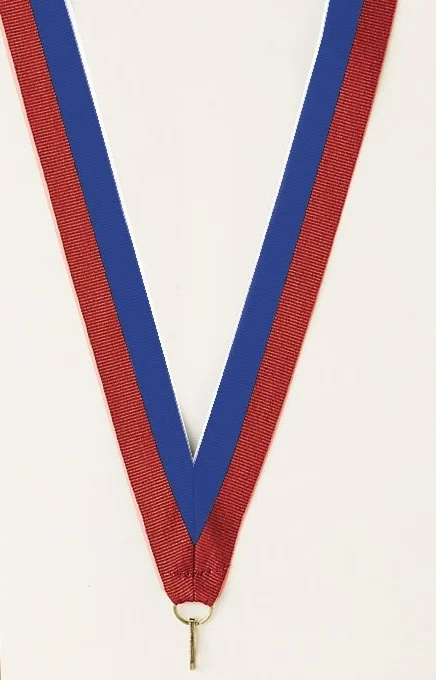 Blue and Red ribbon with snap clip 7/8"