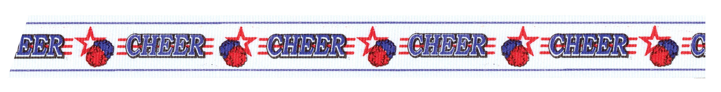 Cheer ribbon with snap clip 7/8"