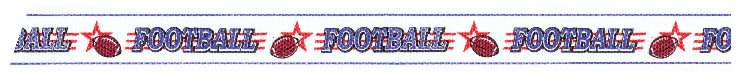 Football ribbon with snap clip 7/8"