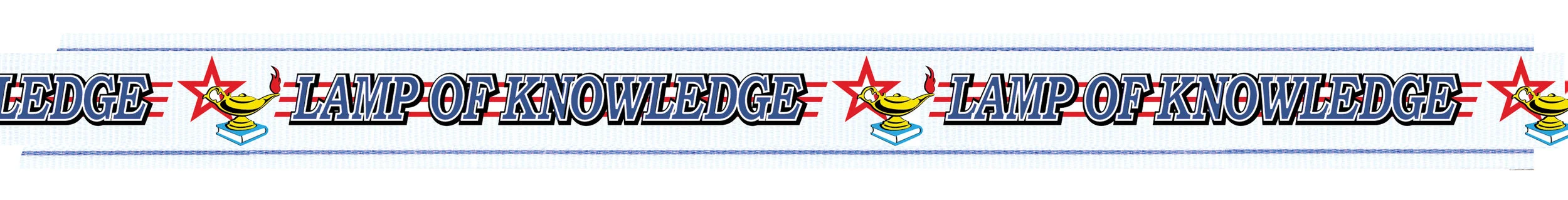 Lamp of Knowledge ribbon with snap clip 7/8"
