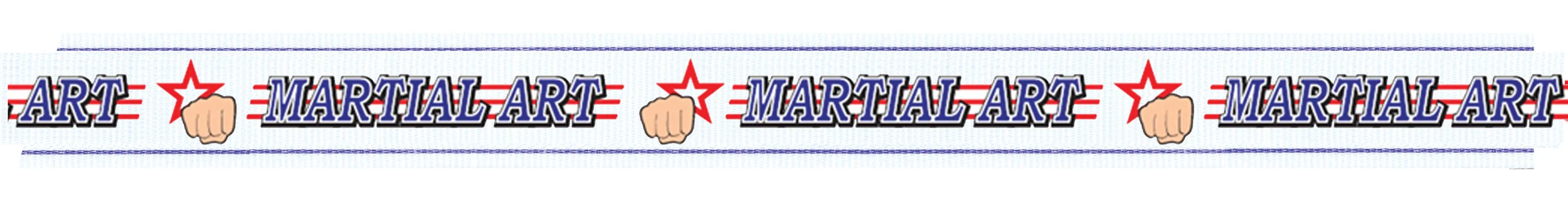 Martial Arts ribbon with snap clip 7/8"