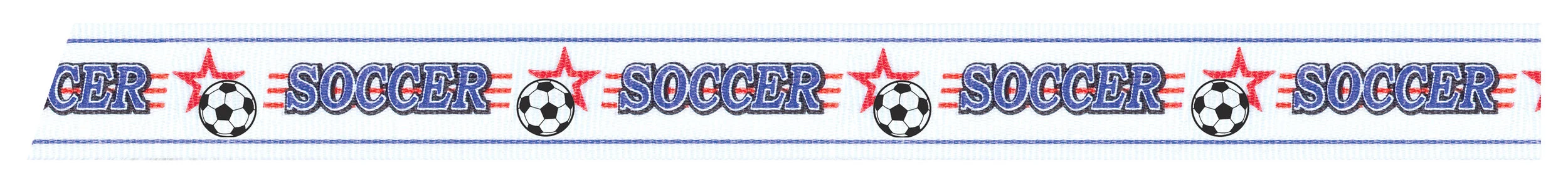 Soccer ribbon with snap clip 7/8"