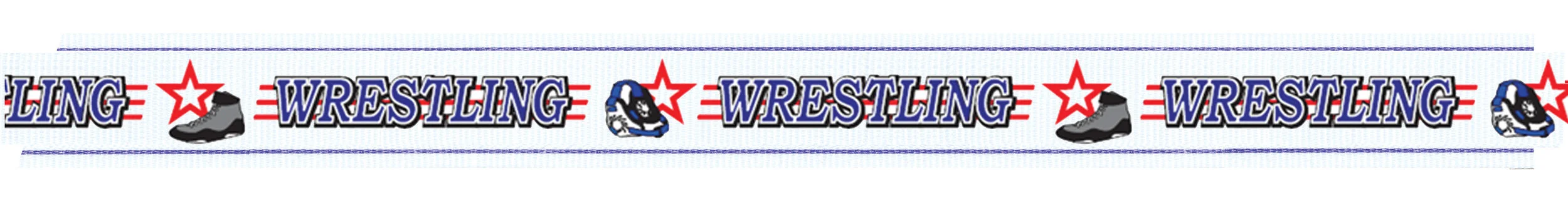 Wrestling ribbon with snap clip 7/8"