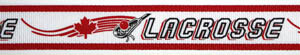 Lacrosse ribbon with snap clip 7/8"
