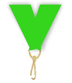 Neon Green ribbon with snap clip 7/8"