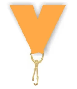 Neon Orange ribbon with snap clip 7/8"
