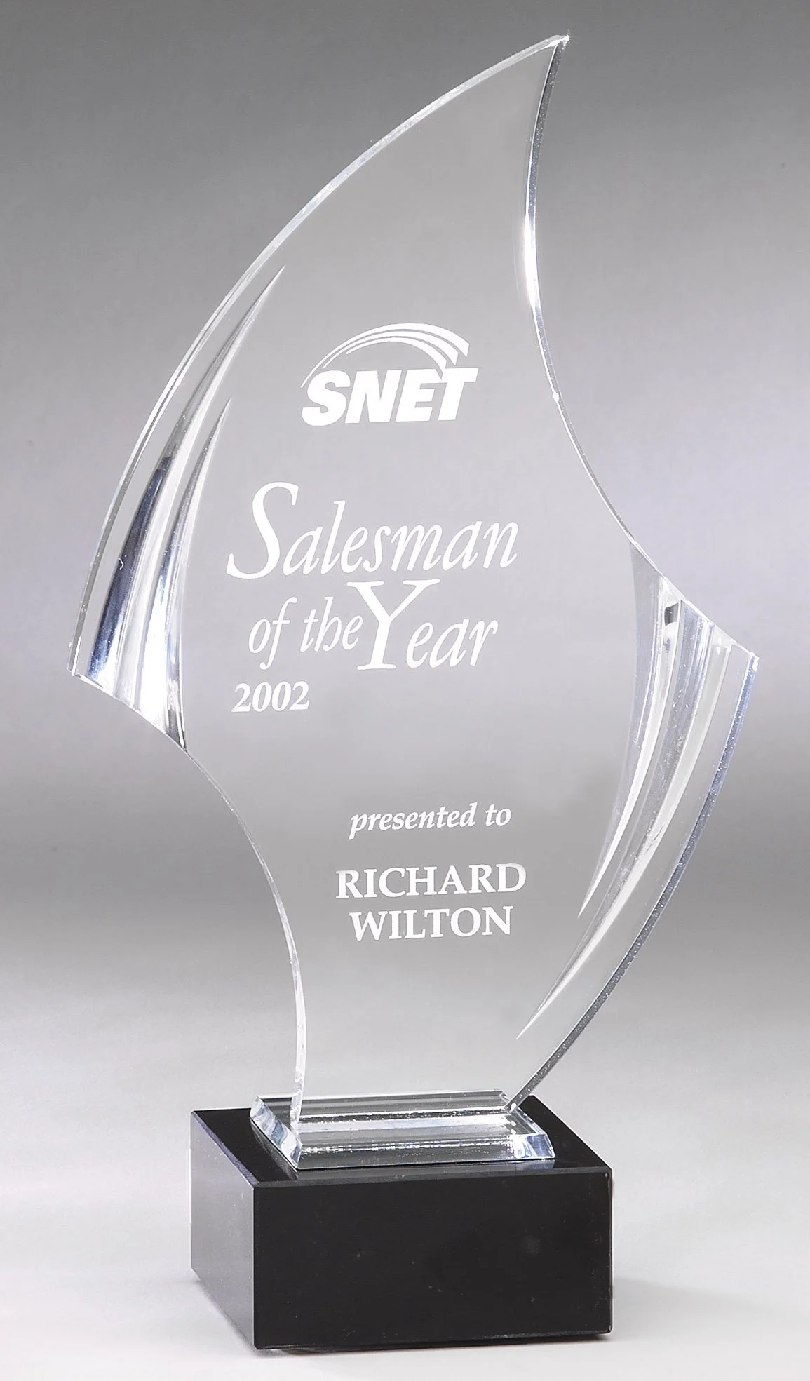 The Salesman Acrylic Award 2 Sizes (Engraving Included)