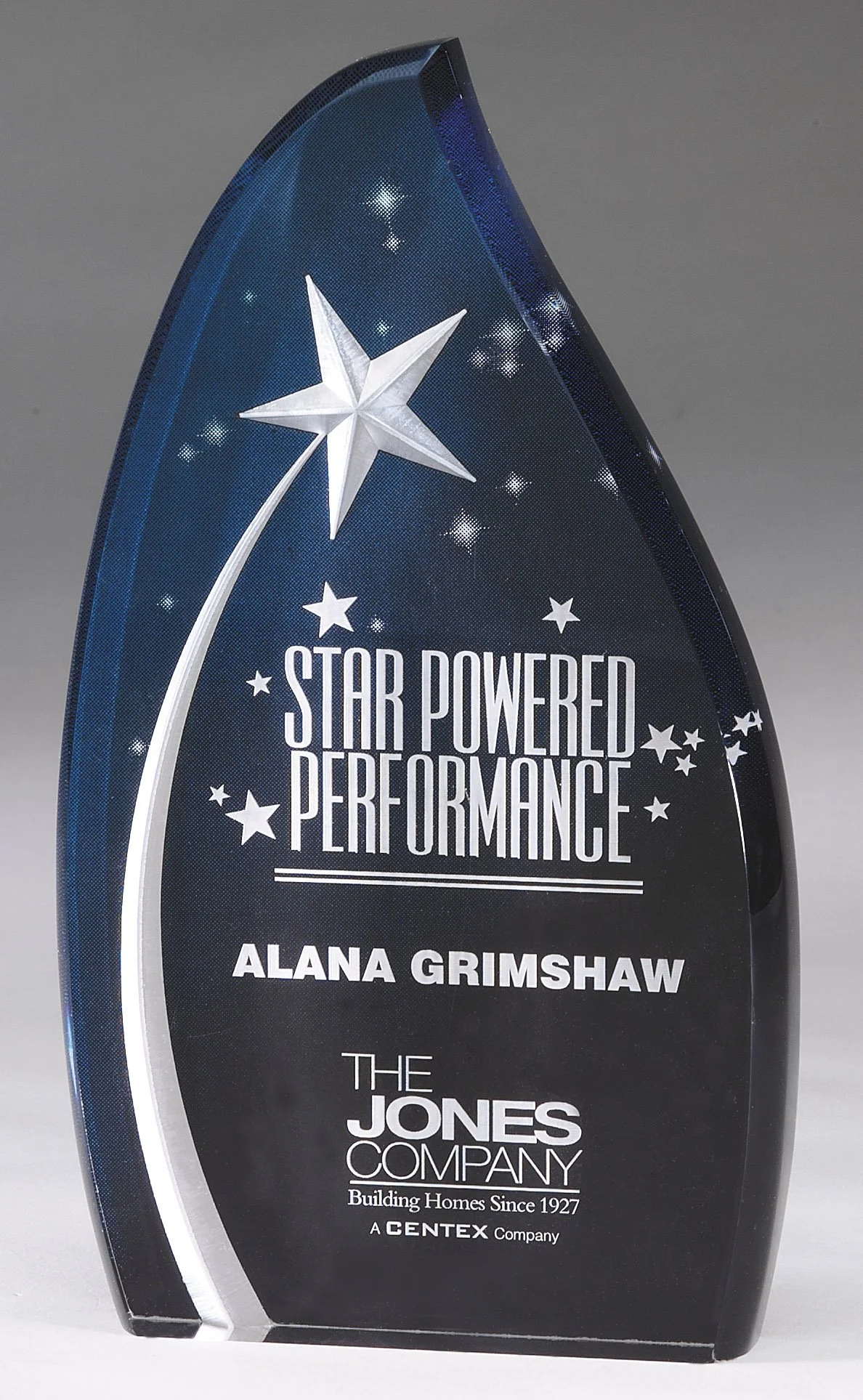 Blue Star Acrylic Award 2 Sizes (Engraving Included)