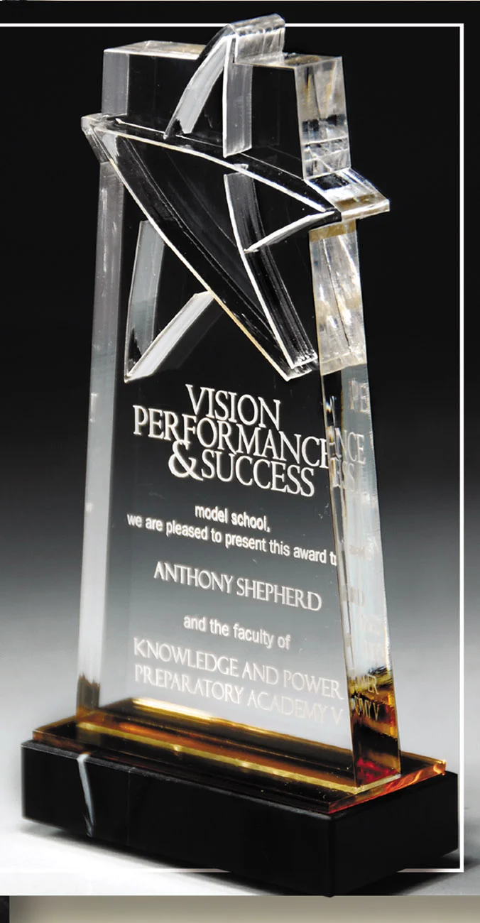 #1 Star Acrylic Award 7" (Engraving Included)