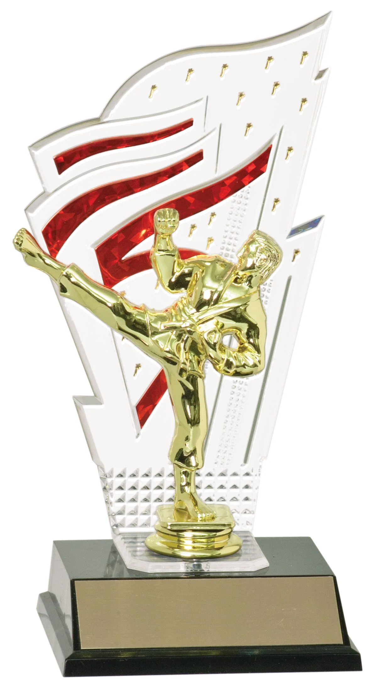 Diamond Flame Trophy Includes Engraving 9.25" (Choose Color)